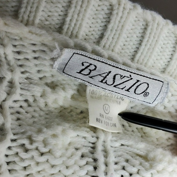 VTG Baszio Cable Knit Button Fisherman Cardigan - Picture 5 of 6